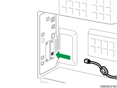 Afbeelding van een Gigabit Ethernet-poort illustratie met nummers en benoemingen