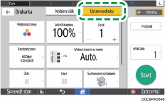 ilustracja ekranu panela operacyjnego