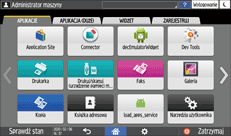 ilustracja ekranu panela operacyjnego