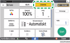 Bild på användarpanelens skärm
