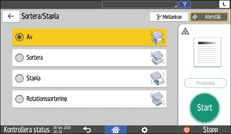 Bild på användarpanelens skärm