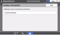 Bild på användarpanelens skärm
