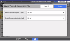 İşletim paneli ekran görseli