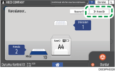 İşletim paneli ekran görseli