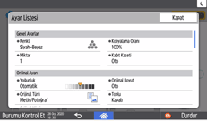 İşletim paneli ekran görseli