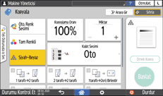 İşletim paneli ekran görseli