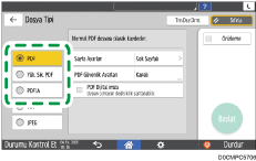 İşletim paneli ekran görseli