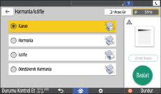 İşletim paneli ekran görseli