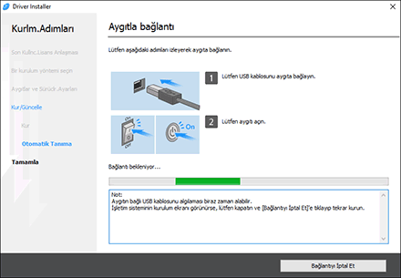 Sürücü ekranı gösterimi
