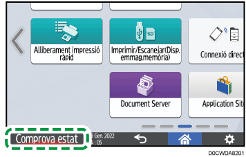 Il·lustració de pantalla del tauler d'operacions