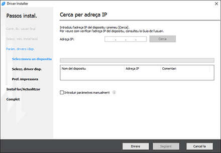 Il·lustració de l'instal·lador del driver