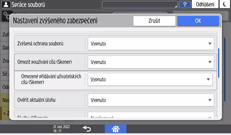 Ilustrace ovládacího panelu