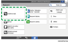 Ilustrace ovládacího panelu
