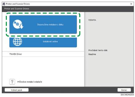 Ilustrace instalátoru ovladače