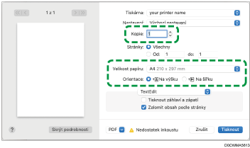 Ilustrace obrazovky ovladače