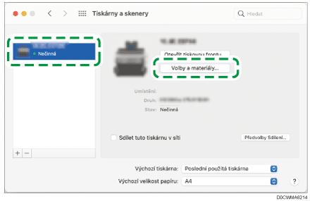 Ilustrace obrazovky ovladače