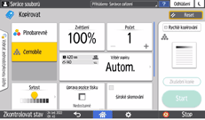 Ilustrace ovládacího panelu
