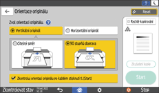 Ilustrace ovládacího panelu
