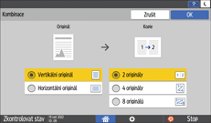 Ilustrace ovládacího panelu
