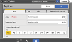 Ilustrace ovládacího panelu