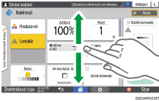 Ilustrace ovládacího panelu