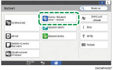 Ilustrace ovládacího panelu