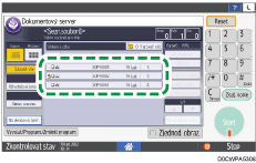 Ilustrace ovládacího panelu