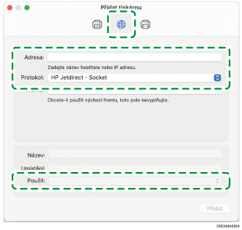 Ilustrace obrazovky ovladače