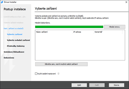 Ilustrace instalátoru ovladače