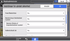 Operation panel screen illustration