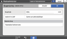 Operation panel screen illustration