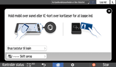 Operation panel screen illustration
