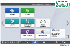 Operation panel screen illustration