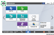 Operation panel screen illustration