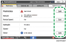 Operation panel screen illustration