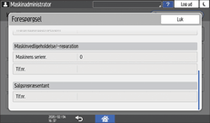 Operation panel screen illustration