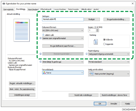 Illustration af driverskærmbillede