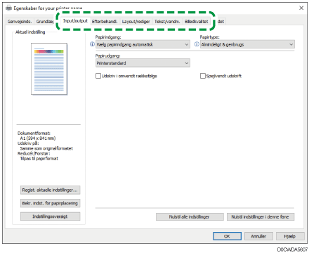 Illustration af driverskærmbillede