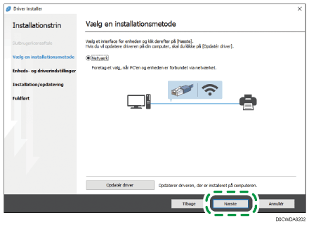 Illustration af driver-installationsprogram
