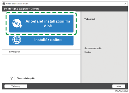 Illustration af driver-installationsprogram