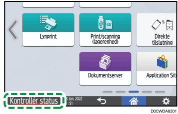 Operation panel screen illustration
