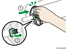 Illustration af papirholder