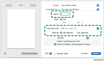Illustration af driverskærmbillede