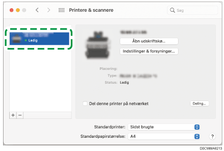 Illustration af driverskærmbillede