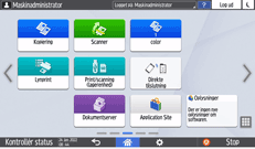 Operation panel screen illustration