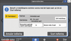 Operation panel screen illustration