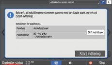 Operation panel screen illustration