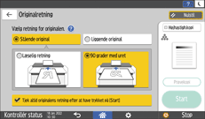 Operation panel screen illustration