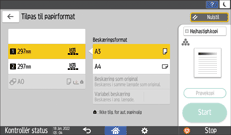 Operation panel screen illustration