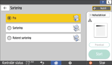 Operation panel screen illustration